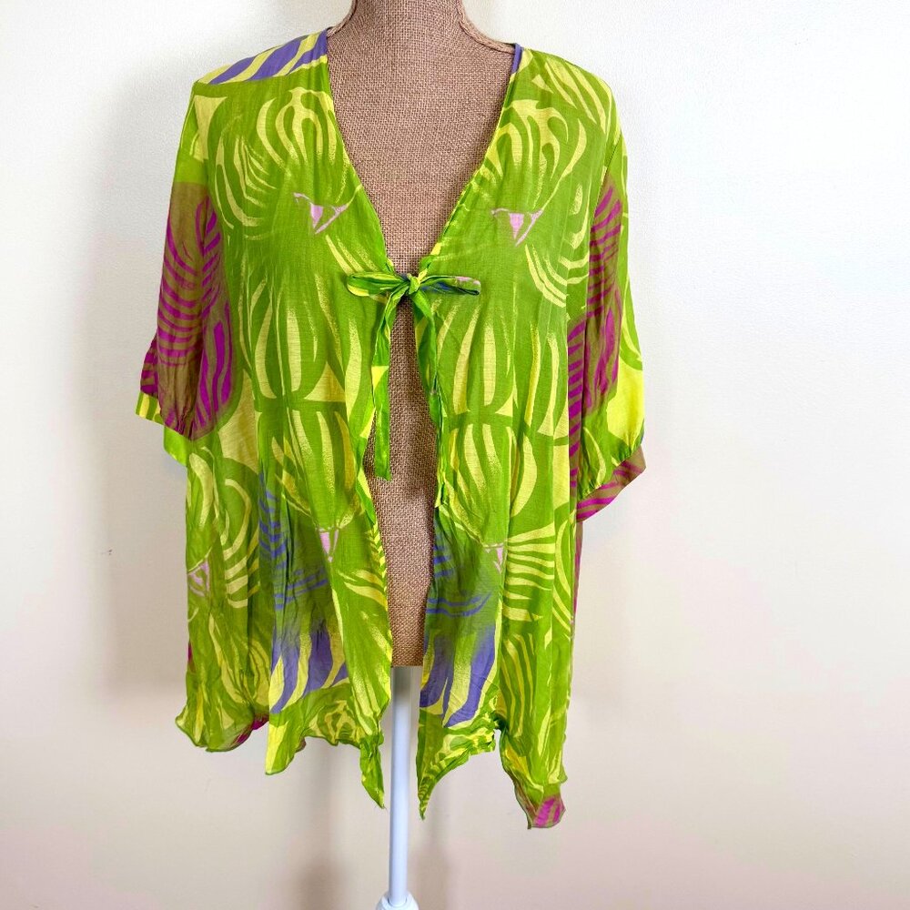 ✨ Marimekko Tie-Front Kimono Blouse | Samu Jussi Koski Design | Size 8 - Sale